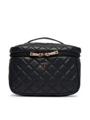 Guess Kosmetyczka Juliet Travel TWQN24 56039 Czarny. Czarne kosmetyczki damskie Guess, z aplikacjami, ze skóry. Za 344.99 zł.