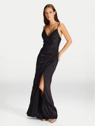 Hey Kyla Sukienka wieczorowa 5AI075HK Czarny Slim Fit. Czarne sukienki damskie Hey Kyla, bez wzorów, z syntetyku, wizytowe, bez ramiączek. Za 1,019.00 zł.