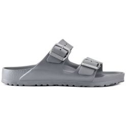 Klapki Birkenstock Arizona Eva 1003491 szare. Szare klapki damskie bez wzorów, z materiału, bez obcasa, bez zapięcia. Za 388.66 zł.