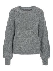 Noisy may Sweter w kolorze szarym rozmiar: M. Szare swetry klasyczne damskie Noisy may, m, ze splotem, bez kołnierzyka. Za 158.47 zł.