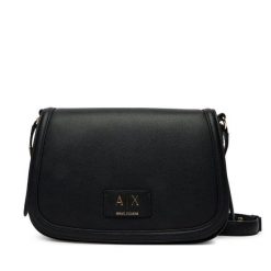 Torebka Armani Exchange. Czarne listonoszki damskie Armani Exchange, bez wzorów, bez dodatków. Za 629.99 zł.