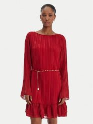 Guess Sukienka codzienna W6RK37 WJ712 Czerwony Regular Fit. Czerwone sukienki damskie Guess, z aplikacjami, z syntetyku, bez ramiączek. Za 659.99 zł.