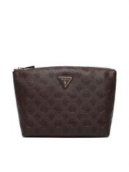 Guess Kosmetyczka Lenwood Travel TWDP21 02965 Brązowy. Brązowe kosmetyczki damskie Guess, ze skóry, bez dodatków. Za 214.99 zł.