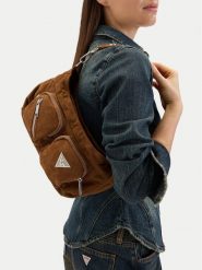 Guess Jeans Torebka CWBEO-GUESS-B-007-09 Brązowy. Brązowe torebki klasyczne damskie Guess Jeans, z jeansu, bez dodatków. Za 259.99 zł.