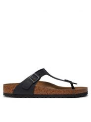 Birkenstock Japonki Gizeh Bs 845251 Czarny. Czarne klapki damskie Birkenstock, bez wzorów, ze skóry, bez obcasa, bez zapięcia. Za 349.00 zł.