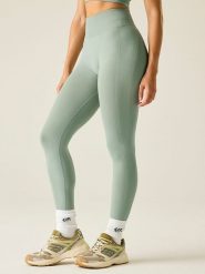 Dare 2b Legginsy funkcyjne "Don't Sweat It" w kolorze miętowym rozmiar: XS. Zielone legginsy sportowe damskie Dare 2b, xs, bez wzorów, z materiału, z podwyższonym stanem, outdoorowe. Za 74.46 zł.