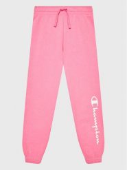 Champion Spodnie dresowe 404608 Różowy Regular Fit. Czerwone spodnie dresowe dziewczęce Champion, bez wzorów, z dresówki. Za 79.99 zł.