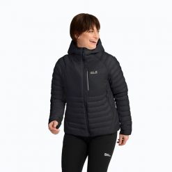 Kurtka ocieplana damska Jack Wolfskin Routeburn Pro 2 Ins. Czarne kurtki damskie Jack Wolfskin, s, bez wzorów, z materiału, bez kaptura. Za 999.99 zł.