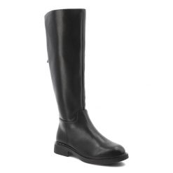 Czarne Kozaki Vinceza Stylowe Obuwie Damskie Zapinane Na Suwak. Czarne kozaki damskie VINCEZA, na jesień, ze skóry, bez obcasa, na obcasie, bez zapięcia. Za 280.99 zł.