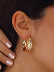 Nakkash Pozłacane kolczyki-kreole rozmiar: onesize. Żółte kolczyki damskie Nakkash, pozłacane. Za 60.88 zł.