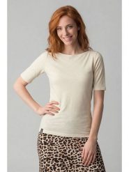 Alife and kickin Koszulka "Hilde" w kolorze kremowym rozmiar: M. Brązowe bluzki damskie Alife and Kickin, m, bez wzorów, z bawełny, bez kołnierzyka, bez ramiączek. Za 43.99 zł.