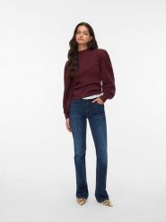Vero Moda Sweter w kolorze bordowym rozmiar: S. Czerwone swetry klasyczne damskie Vero Moda, s, bez kołnierzyka. Za 118.01 zł.
