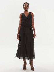 Pinko Sukienka codzienna Beginners 103740 A1XN Czarny Relaxed Fit. Czarne sukienki damskie Pinko, bez wzorów, z bawełny, bez ramiączek. Za 699.99 zł.