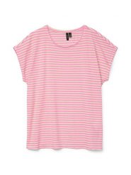 Vero Moda Koszulka w kolorze jasnoróżowym rozmiar: XL. Różowe bluzki damskie Vero Moda, xl, bez wzorów, z lyocellu, bez kołnierzyka, bez ramiączek. Za 70.45 zł.