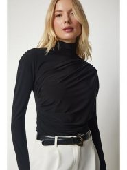 Happiness Istanbul Koszulka w kolorze czarnym rozmiar: 38. Czarne bluzki damskie Happiness Istanbul, bez wzorów, bez kołnierzyka, bez ramiączek. Za 61.31 zł.