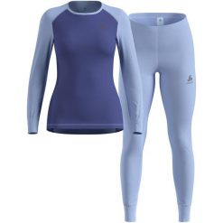 Bielizna termoaktywna - zestaw Odlo Set ACTIVE WARM Special Set. Niebieskia komplety bielizny ODLO, bez wzorów. Za 479.99 zł.