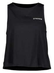 Copenhagen Studios Top sportowy w kolorze czarnym rozmiar: XS. Czarne koszulki sportowe damskie Copenhagen Studios, xs, bez wzorów, z materiału, bez ramiączek, outdoorowe. Za 52.30 zł.