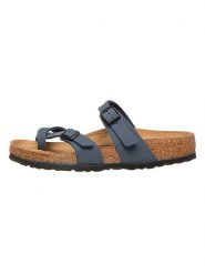 Birkenstock Japonki "Mayari" w kolorze granatowym rozmiar: 37. Niebieskie klapki damskie Birkenstock, bez wzorów, z otwartym noskiem, bez obcasa, bez zapięcia. Za 209.33 zł.