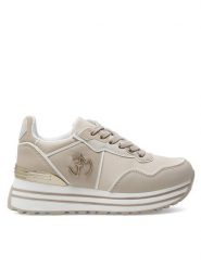Eva Minge Sneakersy WYL3795-3 Beżowy. Brązowe obuwie sportowe damskie Eva Minge, ze skóry, bez zapięcia. Za 199.99 zł.