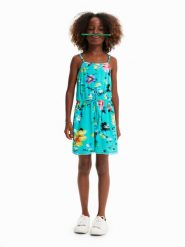 Desigual Kombinezon 23SGPW03 Zielony Regular Fit. Zielone sukienki dziewczęce Desigual, bez wzorów, z wiskozy, bez ramiączek. Za 169.99 zł.
