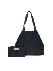 Coccinelle Torebka E1 SHA 11 01 01 Granatowy. Niebieskie shopper bag Coccinelle, bez wzorów, ze skóry, bez dodatków. Za 1,439.00 zł.