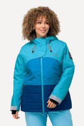 Damskie Kurtka narciarska HYPRAR wodoodporna dwukierunkowy zamek błyskawiczny. Niebieskie kurtki damskie Ulla Popken, plus size, bez wzorów, z materiału, bez kaptura. Za 849.99 zł.
