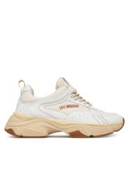 LOVE MOSCHINO Sneakersy JA15426G1OIQ411A Biały. Białe obuwie sportowe damskie Love Moschino, ze skóry, bez zapięcia. Za 879.99 zł.