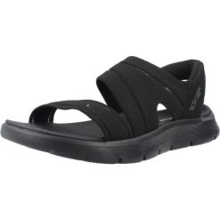 Sandały SKECHERS SLIP-INS GO WALK FLEX Czarny. Czarne sandały damskie Skechers, bez wzorów, z tkaniny, bez obcasa, bez zapięcia. Za 248.99 zł.