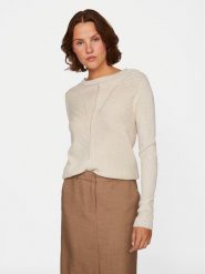 Vila Sweter Olina 14098889 Beżowy Regular Fit. Brązowe swetry klasyczne damskie Vila, s, z syntetyku, bez kołnierzyka. Za 69.99 zł.