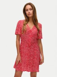 Vero Moda Sukienka letnia Alba 10292845 Czerwony Regular Fit. Czerwone sukienki damskie Vero Moda, bez wzorów, z wiskozy, bez ramiączek. Za 119.99 zł.
