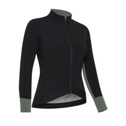 Kurtka rowerowa KIN, czarno-zielona. Zielone kurtki damskie GIST, na zimę, bez wzorów, z polaru, bez kaptura. Za 599.00 zł.