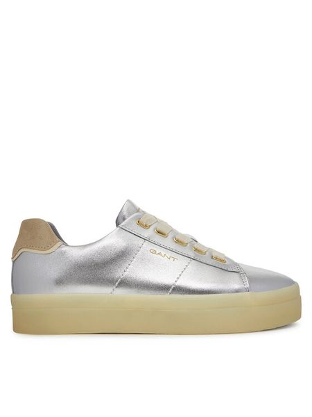 Gant Sneakersy 30531970 Srebrny. Szare obuwie sportowe damskie Gant, ze skóry, bez zapięcia. Za 409.99 zł.