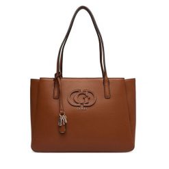 Torebka Guess. Brązowe shopper bag Guess, bez dodatków. Za 679.99 zł.