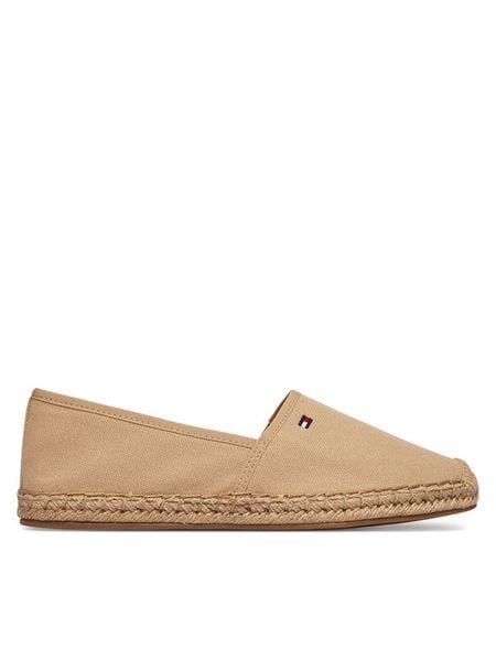 Tommy Hilfiger Espadryle Flag Canvas Espadrille FW0FW08541 Beżowy. Brązowe espadryle damskie Tommy Hilfiger, bez wzorów, bez obcasa. Za 249.99 zł.