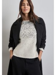 Street One Sweter w kolorze kremowym rozmiar: 38. Brązowe swetry klasyczne damskie Street One, z bawełny, bez kołnierzyka. Za 158.10 zł.