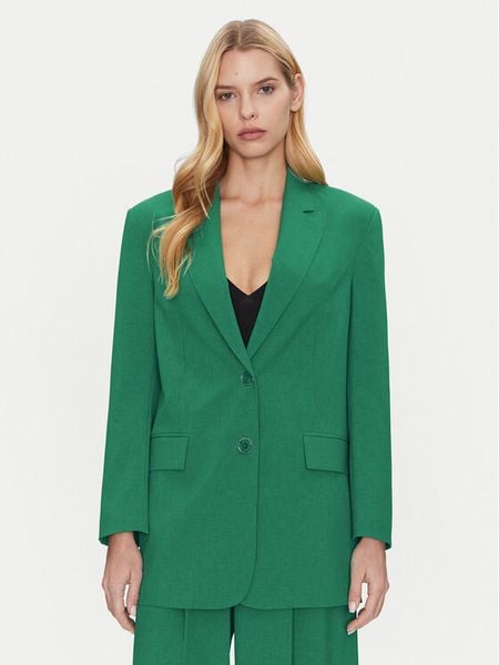 Simona Corsellini Marynarka P25CPGI00601 Zielony Regular Fit. Zielone marynarki i żakiety damskie SIMONA CORSELLINI, bez wzorów, z syntetyku. Za 859.00 zł.
