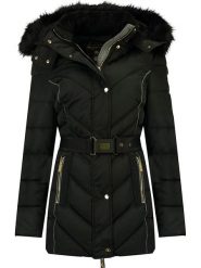 Geographical Norway Kurtka zimowa "Becky" w kolorze czarnym rozmiar: XL. Czarne kurtki damskie Geographical Norway, na zimę, xl, bez wzorów, z puchu, bez kaptura. Za 272.31 zł.