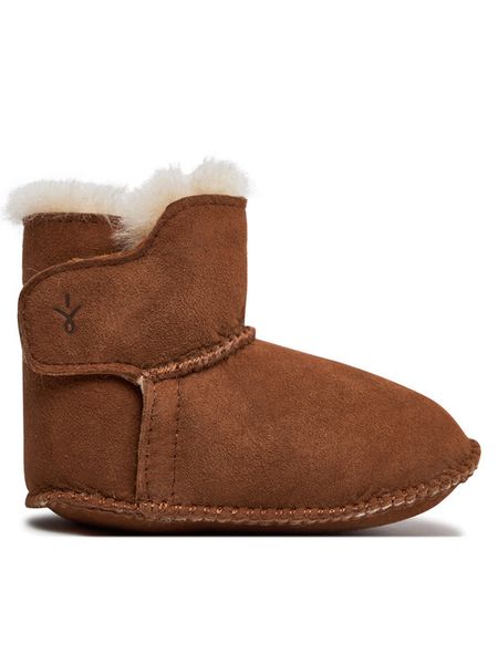 EMU Australia Śniegowce Baby Bootie B10310 Brązowy. Brązowe kozaki dziewczęce EMU Australia, bez wzorów, ze skóry, bez obcasa, bez zapięcia. Za 129.99 zł.