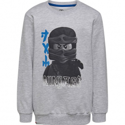 Bluza w kolorze szarym. Szare bluzy chłopięce Lego Wear Fashion, z nadrukiem, z bawełny. W wyprzedaży za 45.95 zł.