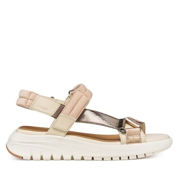 Sandały Geox. Sandały damskie Geox, bez wzorów, bez obcasa, na płaskiej podeszwie, bez zapięcia. Za 419.99 zł.