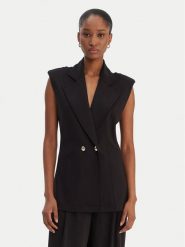 Liu Jo Sport Kamizelka TA6025 JS182 Czarny Regular Fit. Czarne kamizelki damskie Liu Jo Sport, m, bez wzorów, z wiskozy, bez kaptura. Za 689.99 zł.