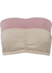 Biustonosz bandeau (mis. A i B), bawełna organiczna (2 szt.). Brązowe biustonosze bonprix, bez wzorów, z bawełny. Za 67.99 zł.