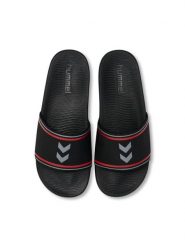 Klapki basenowe Hummel World 26. Niebieskie klapki damskie Hummel, bez wzorów, bez obcasa, bez zapięcia. Za 100.00 zł.