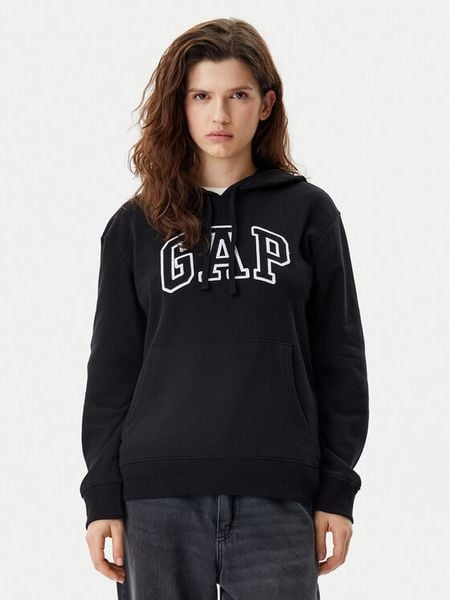 Gap Bluza 870537-02 Czarny Relaxed Fit. Czarne bluzy damskie GAP, xs, bez wzorów, z bawełny, bez kaptura. Za 159.99 zł.