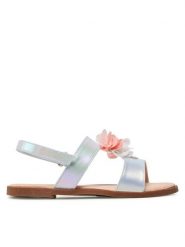 Nelli Blu Sandały CM210901-4 Niebieski. Niebieskie sandały dziewczęce Nelli Blu, ze skóry, bez obcasa, bez zapięcia. Za 89.99 zł.