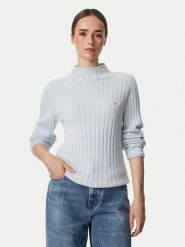Calvin Klein Jeans Sweter LV047H304G Niebieski jasny Regular Fit. Niebieskie swetry klasyczne damskie Calvin Klein Jeans, s, z bawełny, bez kołnierzyka. Za 409.99 zł.