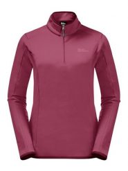 Jack Wolfskin Koszulka funkcyjna "Baiselberg" w kolorze jagodowym rozmiar: XXL. Różowe koszulki damskie Jack Wolfskin, xxl, bez wzorów, bez kołnierzyka, bez ramiączek. Za 162.49 zł.