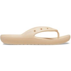 Japonki plażowe dla dorosłych Crosc Classic Flip 2.0. Żółte klapki damskie Crocs, bez wzorów, bez obcasa, bez zapięcia. Za 139.00 zł.