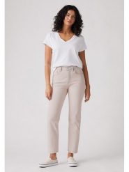 Levi's Dżinsy - Slim fit - w kolorze kremowym rozmiar: W29/L30. Brązowe jeansy damskie Levi's, z podwyższonym stanem. Za 222.94 zł.