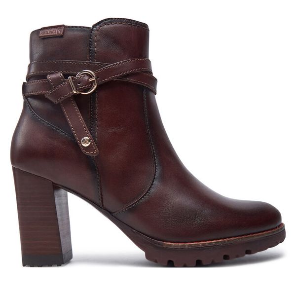 Botki Pikolinos. Czerwone botki damskie Pikolinos, bez obcasa, na słupku, bez zapięcia. Za 619.99 zł.